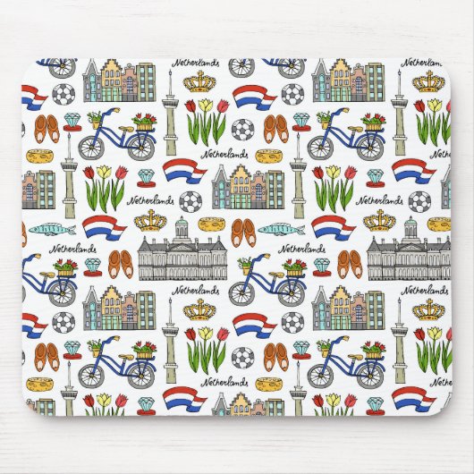 Netherland Doodle Pattern Muismat (Voorkant)