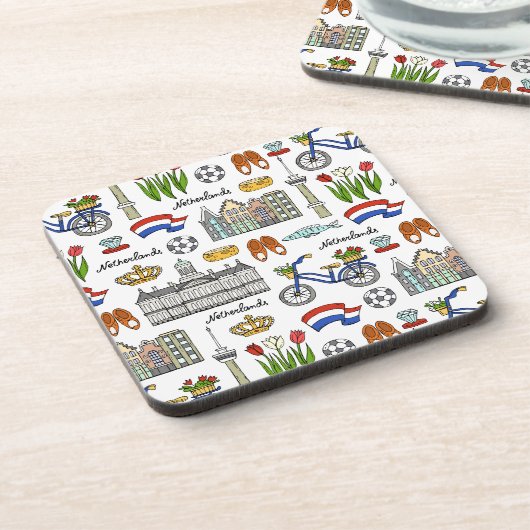 Netherland Doodle Pattern Onderzetter (Linkerzijde)