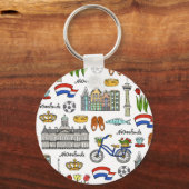 Netherland Doodle Pattern Sleutelhanger (Voorkant)