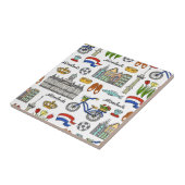 Netherland Doodle Pattern Tegeltje (Zijkant)