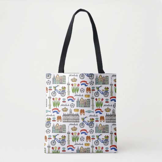 Netherland Doodle Pattern Tote Bag (Voorkant)