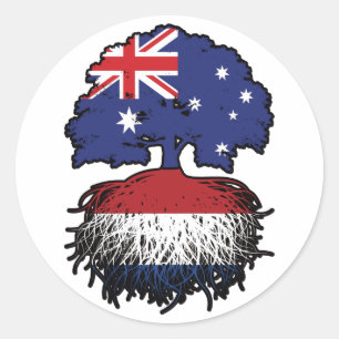 Netherlands Dutch Australian Tree Roots Ronde Sticker