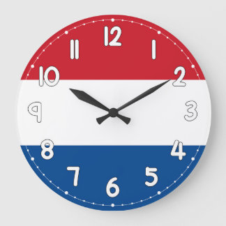 Netherlands Flag Wall Clock – Dutch Patriotic Home Grote Klok