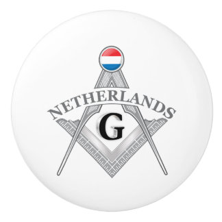 Netherlands freemasonry sign keramische knop
