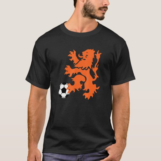 Netherlands Lion Rampant Voetbal T-shirt (Voorkant)
