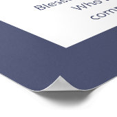 Netilat Yadayim Hebrew Blessing Hand-Washing Blue Poster (Hoek)