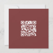 Netjes Bordeaux Modern QR Code Kaart (Achterkant)