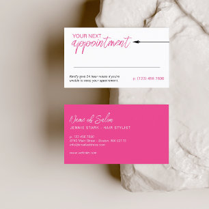 Netjes Pijl Hot Pink Minimaal Volgende Afspraak Afsprakenkaartje