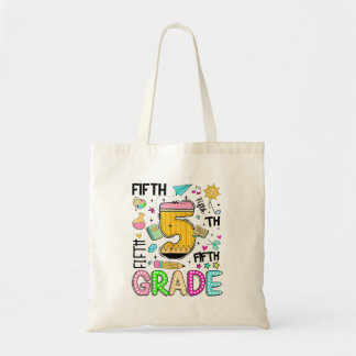 Netjes vijfde klas terug naar school potlood stude tote bag