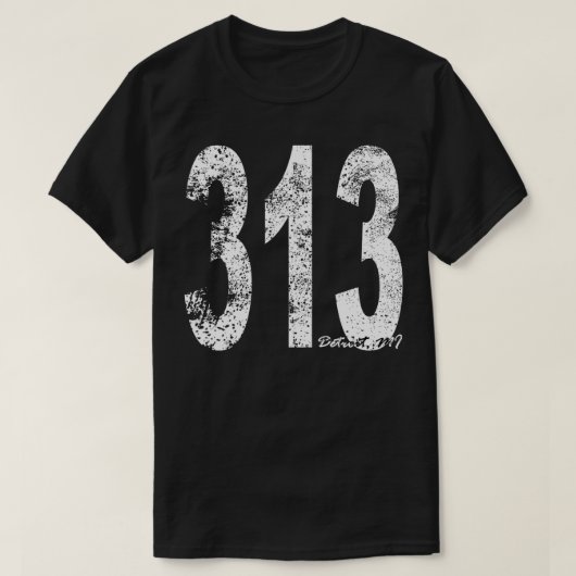 netnummer 313 t-shirt (Design voorkant)