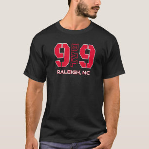 Netnummer 919 Raleigh North Carolina NC GPS Coör T-shirt