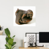 Netsuke, gekaard in de vorm van een zeemeermin poster (Thuiskantoor)