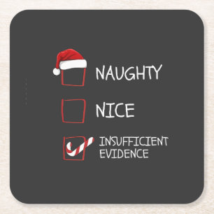 Nette Stoute Onvoldoende Bewijs Kerstman Kerst Vierkante Kartonnen Onderzetter