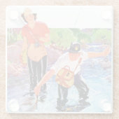 Netting A Fish door R.J. Cavaliere Glazen Onderzetter (Achterkant)