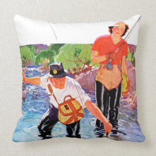 Netting A Fish door R.J. Cavaliere Kussen