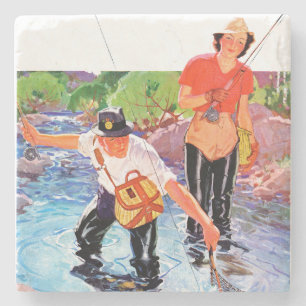 Netting A Fish door R.J. Cavaliere Stenen Onderzetter