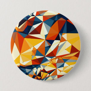 Netto meerkleurige driehoeken ronde button 7,6 cm