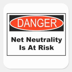 Netto-neutraliteit loopt gevaar vierkante sticker