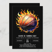 Netto Printable Custom Basketbal Verjaardag Kaart (Voorkant / Achterkant)
