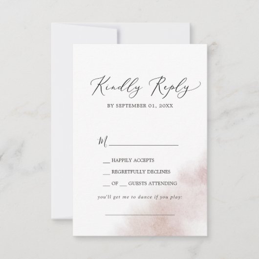 Nettoyage aquarelle | Blush Song Request Carte RSV (Devant)