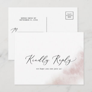 Nettoyage aquarelle   Blush Song RSVP carte postal