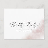 Nettoyage aquarelle | Blush Song RSVP carte postal (Devant)