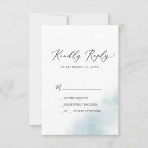 Nettoyage aquarelle   Carte bleue simple RSVP
