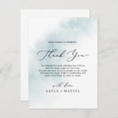 Nettoyage aquarelle | Carte de réception Merci ble (Devant / Derrière)