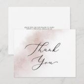 Nettoyage aquarelle | Carte de remerciements floue (Devant / Derrière)