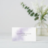 Nettoyage aquarelle | Carte de visite violet (Debout devant)