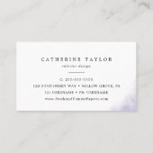 Nettoyage aquarelle | Carte de visite violet (Dos)