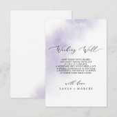 Nettoyage aquarelle | Carte Puits de Wishing viole (Devant / Derrière)