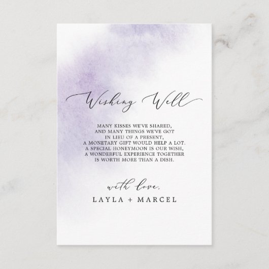 Nettoyage aquarelle | Carte Puits de Wishing viole (Devant)