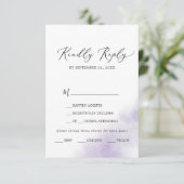 Nettoyage aquarelle | Carte RSVP de choix de menu  (Debout devant)