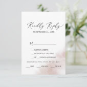 Nettoyage aquarelle | Carte RSVP de choix de menu  (Debout devant)