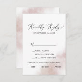 Nettoyage aquarelle | Carte RSVP de choix de menu  (Devant / Derrière)