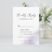 Nettoyage aquarelle | Carte RSVP de demande de cha (Debout devant)