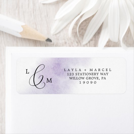 Nettoyage aquarelle | Étiquette d'adresse de retou (En situation)