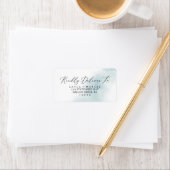 Nettoyage aquarelle | Étiquettes de adresse Blue R (En situation)