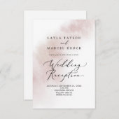 Nettoyage aquarelle | Invitation du soir Blush (Devant / Derrière)