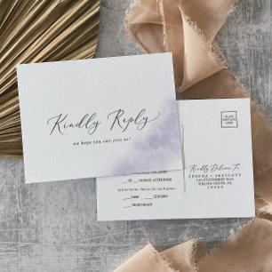 Nettoyage aquarelle   Menu Violet Carte Postale RS