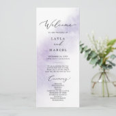 Nettoyage aquarelle | Programme de mariage violet (Debout devant)