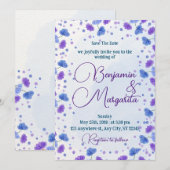 Nettoyage aquarelle | Purple La Faire-part de mari (Devant / Derrière)