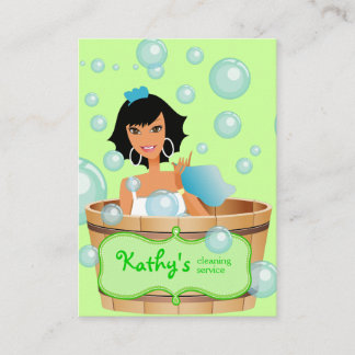 Nettoyage Carte de visite Bucket bulles vert