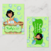 Nettoyage Carte de visite Bucket bulles vert (Devant / Derrière)