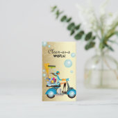 Nettoyage Carte de visite Scooter fille or (Debout devant)