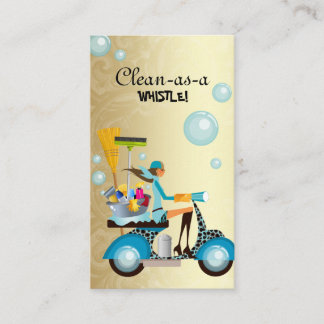 Nettoyage Carte de visite Scooter fille or