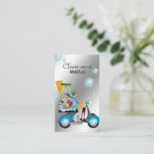 Nettoyage Carte de visite Scooter Girl Silver (Debout devant)