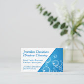 Nettoyage de fenêtres Carte de visite de bulle d'e (Debout devant)