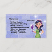 Nettoyage de la maison du Carte de visite de ménag (Dos)